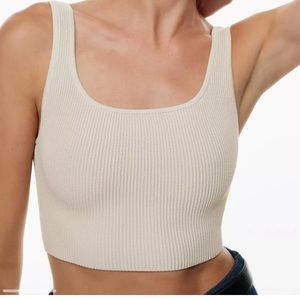 Aritzia Bavarian Sculpt Knit Squareneck Cropped Tank